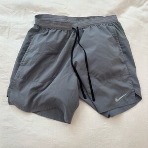Nike Men's Lined Gray Running Shorts